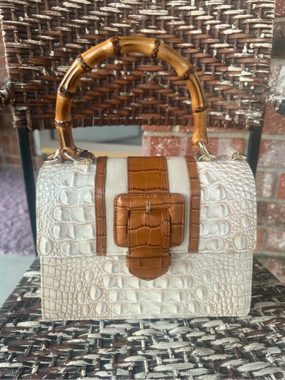 Brahmin Mod Small Hallie Ivory Helm